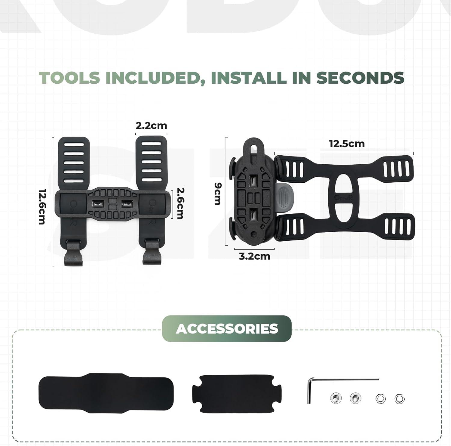 imageROCKBROS Magnetic Strap Water Bottle Holder with QuickRelease Button for Road Bikes Mountain Bikes Scooters Backpacks and Folding BikesHollow Strap Design