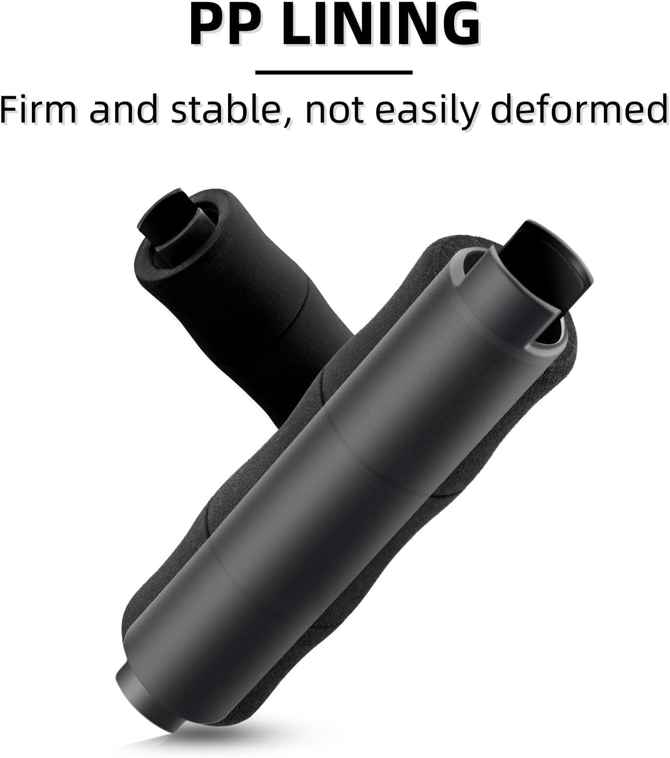 imageROCKBROS Mountain Bike Handlebar Grips Shock Absorption Comfortable Foam Soft NonSlip Double Locked on Bicycle Grips for BMX MTB Scooter EBikeblack
