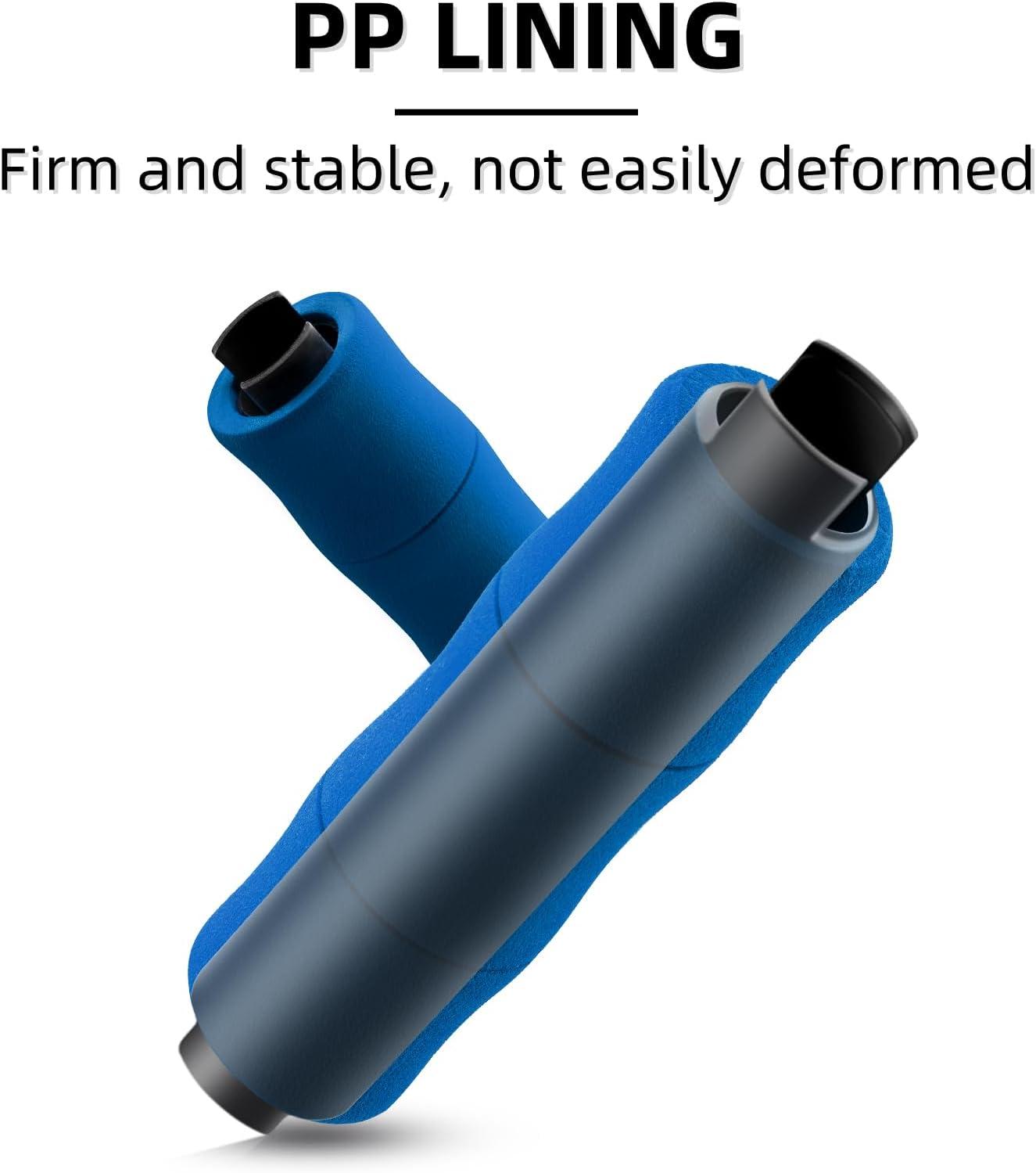 imageROCKBROS Mountain Bike Handlebar Grips Shock Absorption Comfortable Foam Soft NonSlip Double Locked on Bicycle Grips for BMX MTB Scooter EBikeblue