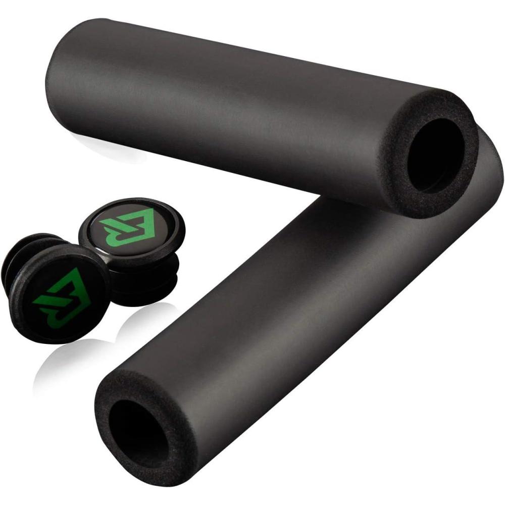 imageROCK BROS Bike Handle Grips Foam Comfortable Shock Absorption Bike Handlebar Grips Suit for BMX Mountain MTB Beach Cruiser Scooterblack
