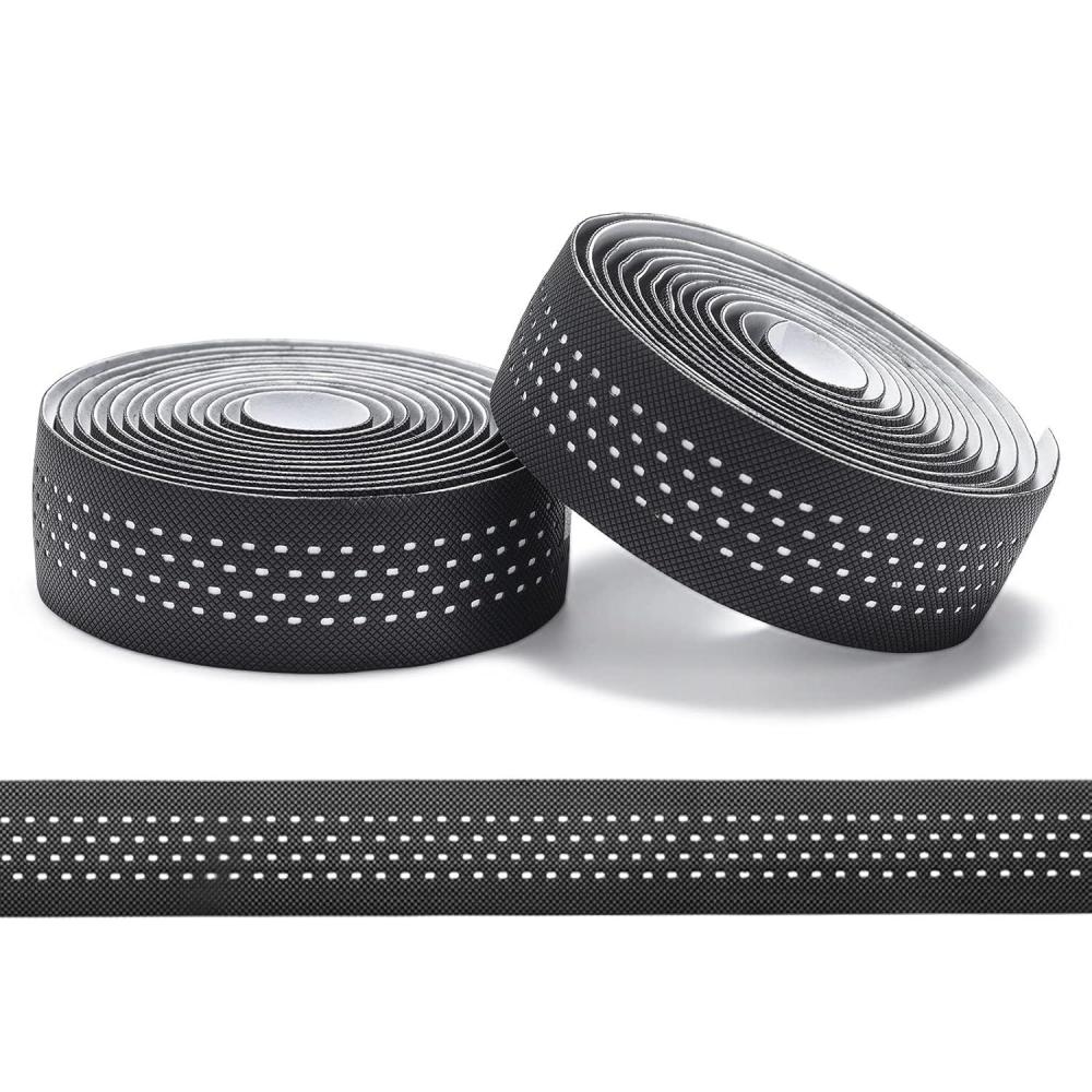 imageROCKBROS Bike Handlebar Tape for Road Bike Grip Tape Bicycle Handlebar Grip Tape Wrap BlackWhite
