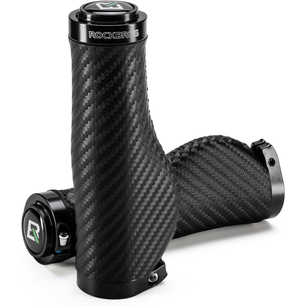 imageROCKBROS Ergonomic Design Mountain Bike GripsDouble Lockon and NonSlip Bike GripsCushioned Comfortable Bicycle Handlebars Gripsfor Commuting