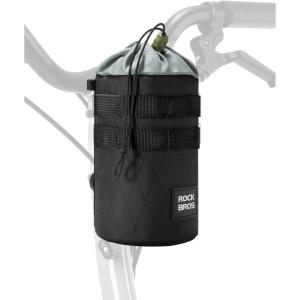 ROCKBROS Bike Cup Holder, Short-Term Insulation Bike Bottle Holder, Universal Bottle Holder for Bicycle, Scooter, Wheelchair(A1 – Black)