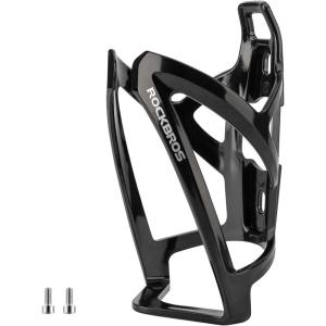 ROCKBROS Bike Water Bottle Holder Ultra-Light Bicycle Bottle Cages with Screws Tool, Universal Bike Cup Holder Rack for Road MTB Bikes…(Black)