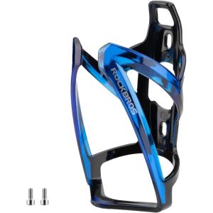 ROCKBROS Bike Water Bottle Holder Ultra-Light Bicycle Bottle Cages with Screws Tool, Universal Bike Cup Holder Rack for Road MTB Bikes…(Blue-Black)