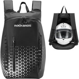 ROCKBROS Motorcycle Helmet Backpack, 14.5L Large Capacity Helmet Bags with Reflective Symbol, Waterproof Storage Bag Luggage Bag