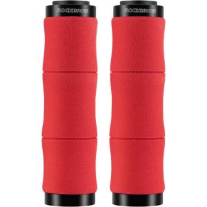 ROCKBROS Mountain Bike Handlebar Grips Shock Absorption Comfortable Foam Soft Non-Slip Double Locked on Bicycle Grips for BMX MTB Scooter E-Bike(red)