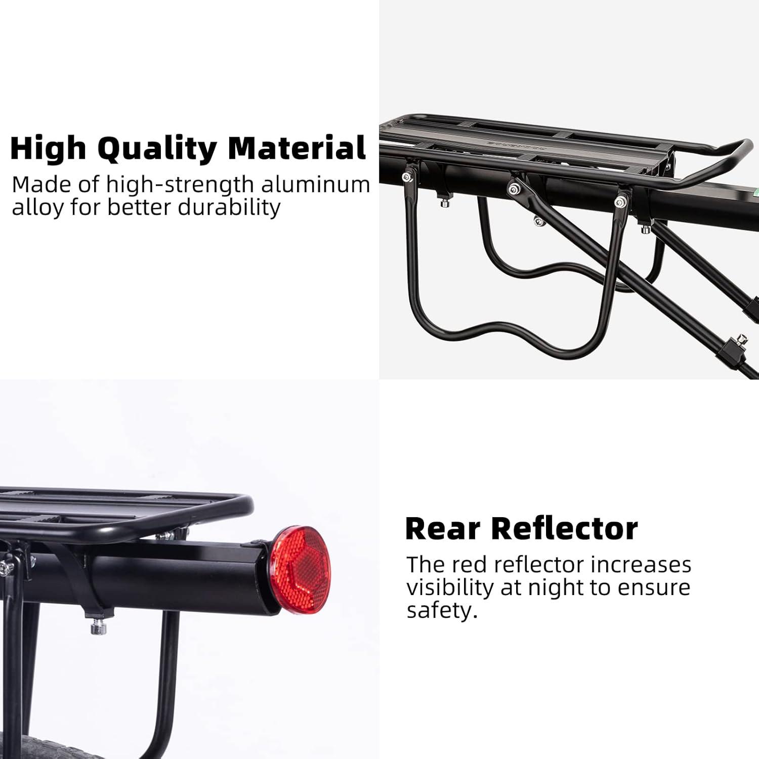 imageROCKBROS Rear Bike Rack Quick Release Bike Cargo Rack Luggage Bike Rack Rear Mountain Bike RackAll black