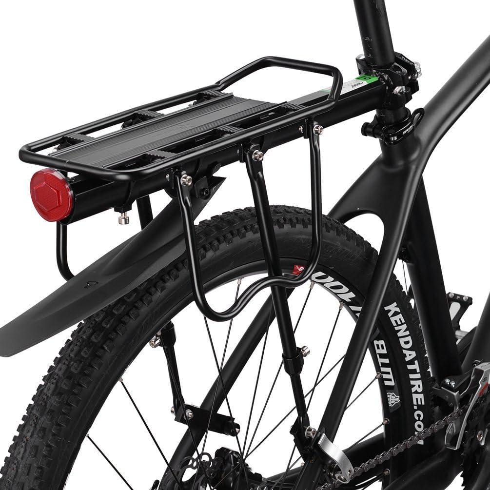 imageROCKBROS Rear Bike Rack Quick Release Bike Cargo Rack Luggage Bike Rack Rear Mountain Bike RackBlack rack with fender