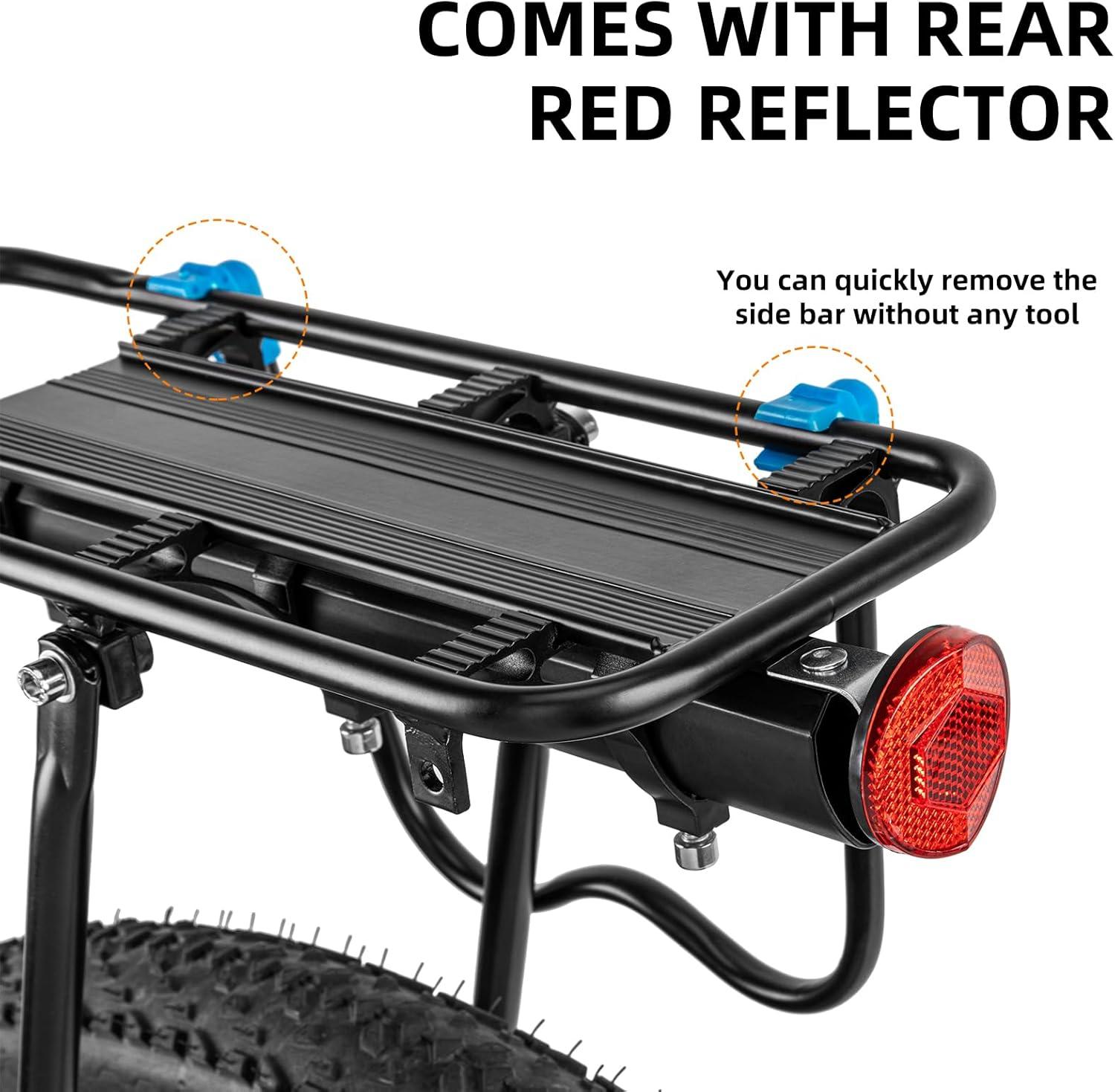 imageROCKBROS Rear Bike Rack Quick Release Bike Cargo Rack Luggage Bike Rack Rear Mountain Bike RackBlackblue