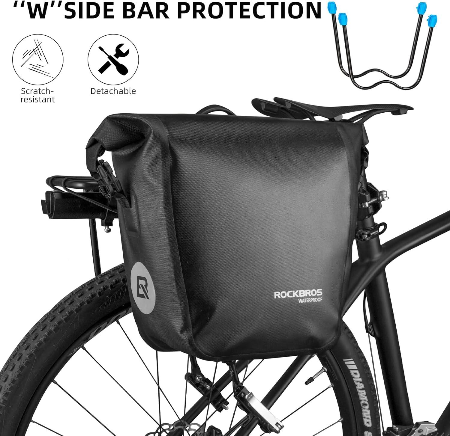 imageROCKBROS Rear Bike Rack Quick Release Bike Cargo Rack Luggage Bike Rack Rear Mountain Bike RackBlackblue