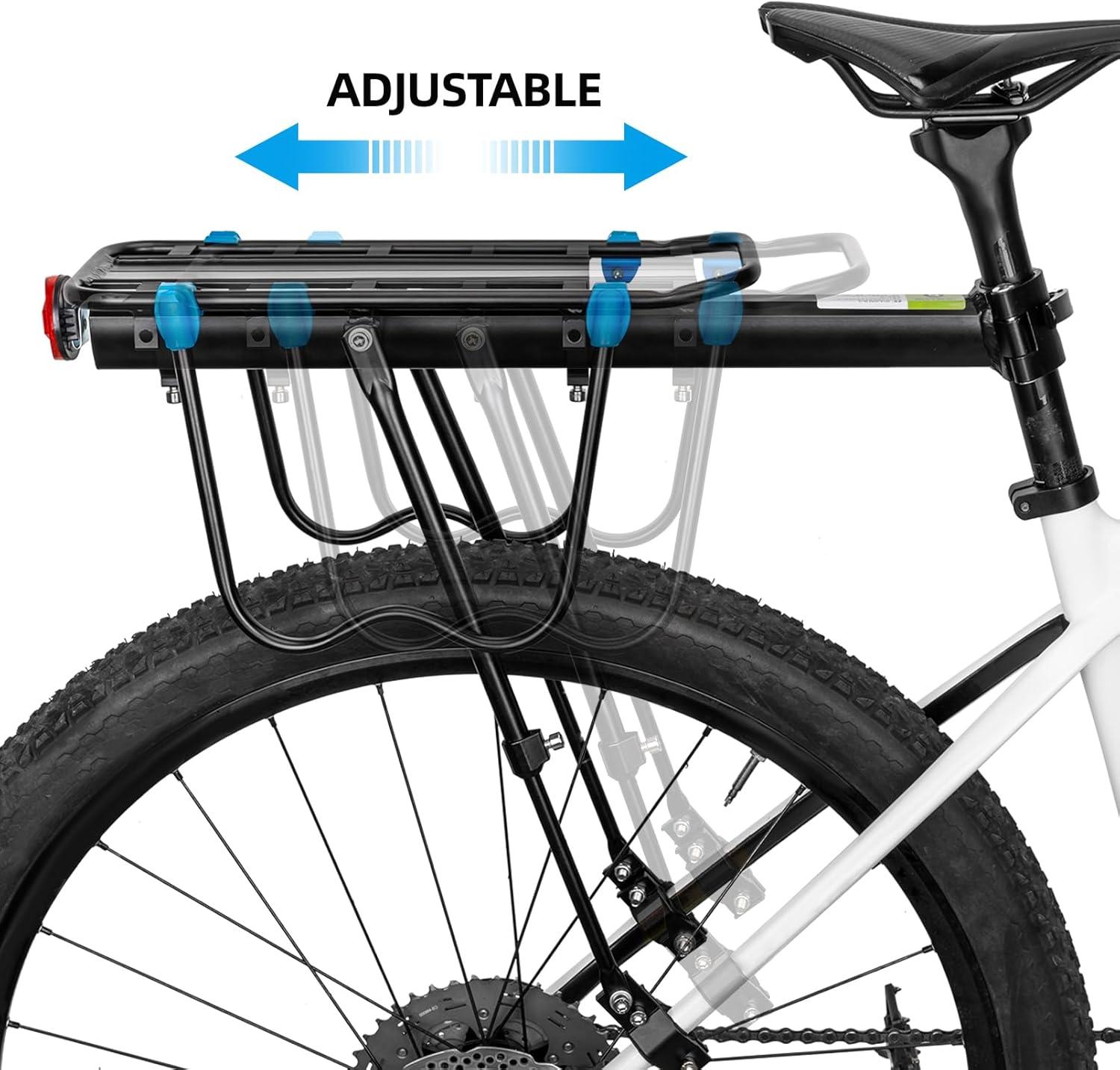imageROCKBROS Rear Bike Rack Quick Release Bike Cargo Rack Luggage Bike Rack Rear Mountain Bike RackBlackblue