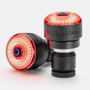 ROCKBROS Bike Handlebar End Plugs Light, Brake Sensing Rear Bike Light, Rechargeable Light for Bicycle, IPX6 Waterproof
