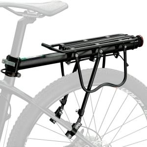 ROCKBROS Rear Bike Rack Quick Release Bike Cargo Rack Luggage Bike Rack Rear Mountain Bike Rack(All black)