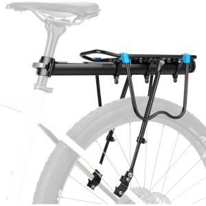 ROCKBROS Rear Bike Rack Quick Release Bike Cargo Rack Luggage Bike Rack Rear Mountain Bike Rack(Black+blue)