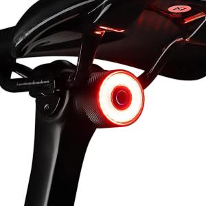 ROCKBROS Smart Bike Tail Light Brake Sensing Bicycle Rear Lights for Night Riding with IPX6 Waterproof, Type C USB Rechargeable(R3)