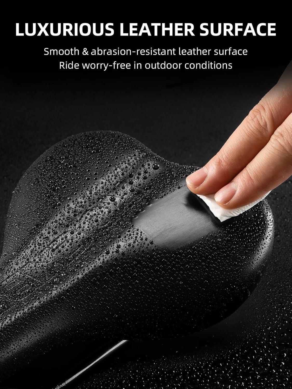 imageROCKBROS Bike Seat Bicycle Seat Comfortable Gel Bicycle Saddle for Men and Women Waterproof Bike Saddle Exercise Bike Seat for BMX MTB amp Road Bike black