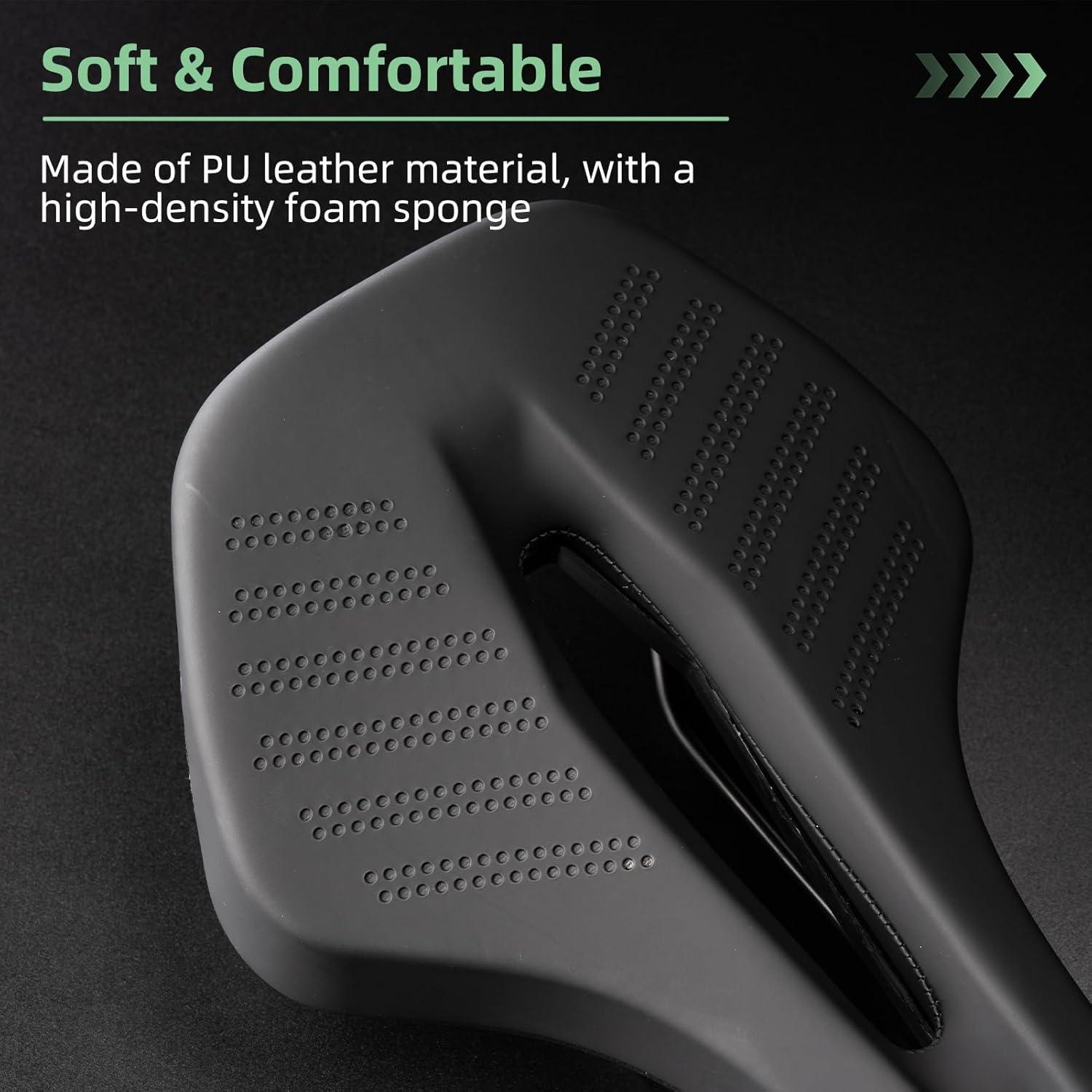 imageROCKBROS Bike Seat Bike Saddle for Men amp Women Waterproof Bicycle Seat with Ergonomic Design Comfortable Soft Cushion