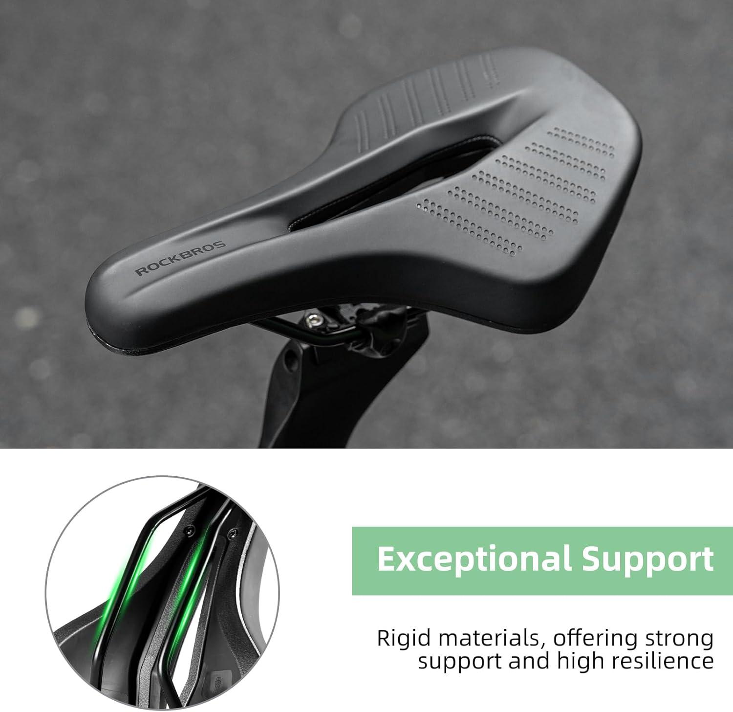 imageROCKBROS Bike Seat Bike Saddle for Men amp Women Waterproof Bicycle Seat with Ergonomic Design Comfortable Soft Cushion