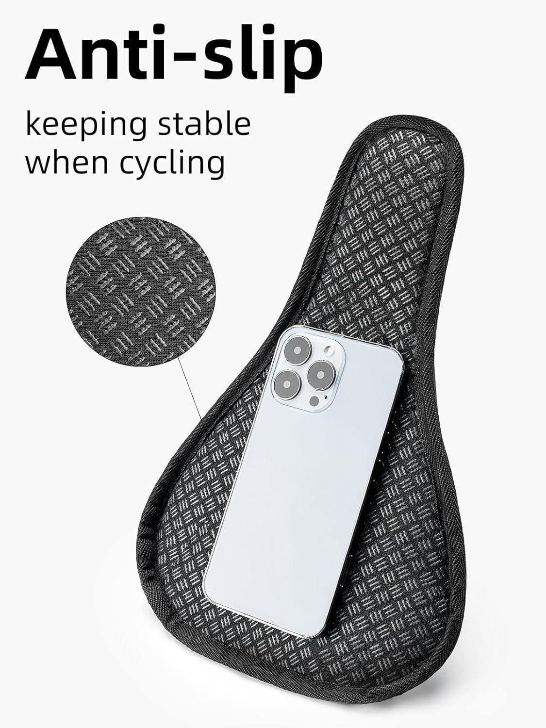 imageROCKBROS Bike Seat Cover Bike Seat Cushion for Men Women Comfortable Gel Padded Bicycle Seat Cushion Compatible with Peloton Outdoor amp Indoor
