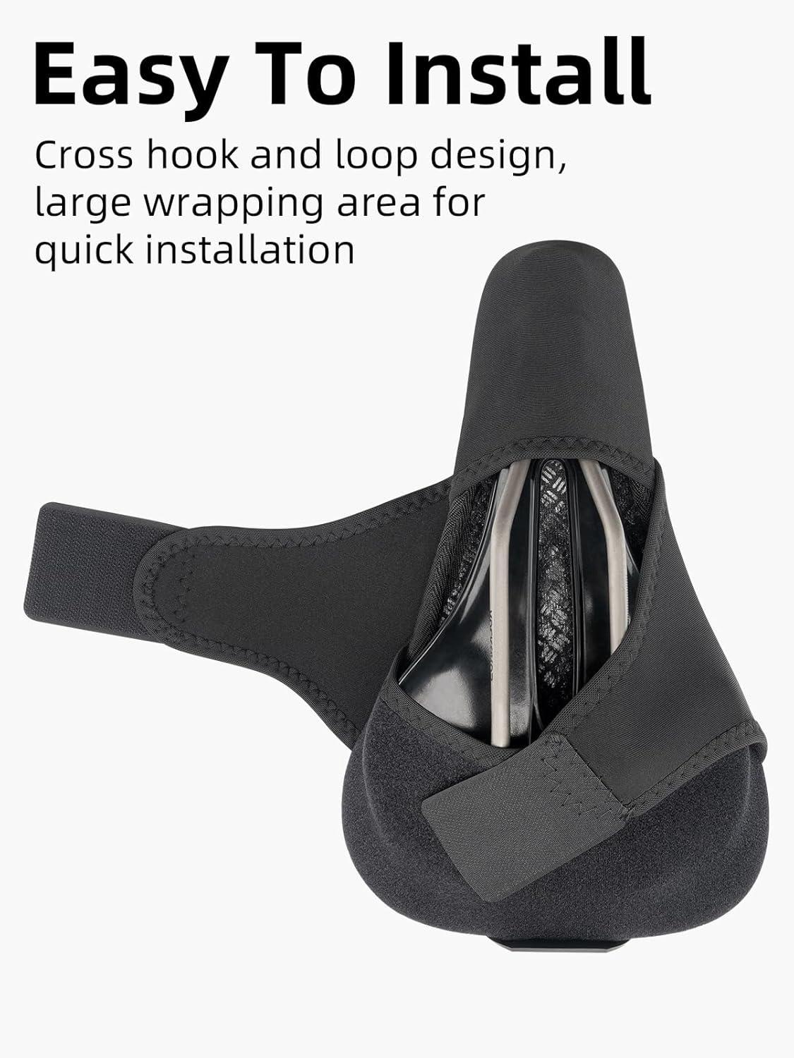 imageROCKBROS Bike Seat Cover Bike Seat Cushion for Men Women Comfortable Gel Padded Bicycle Seat Cushion Compatible with Peloton Outdoor amp Indoor