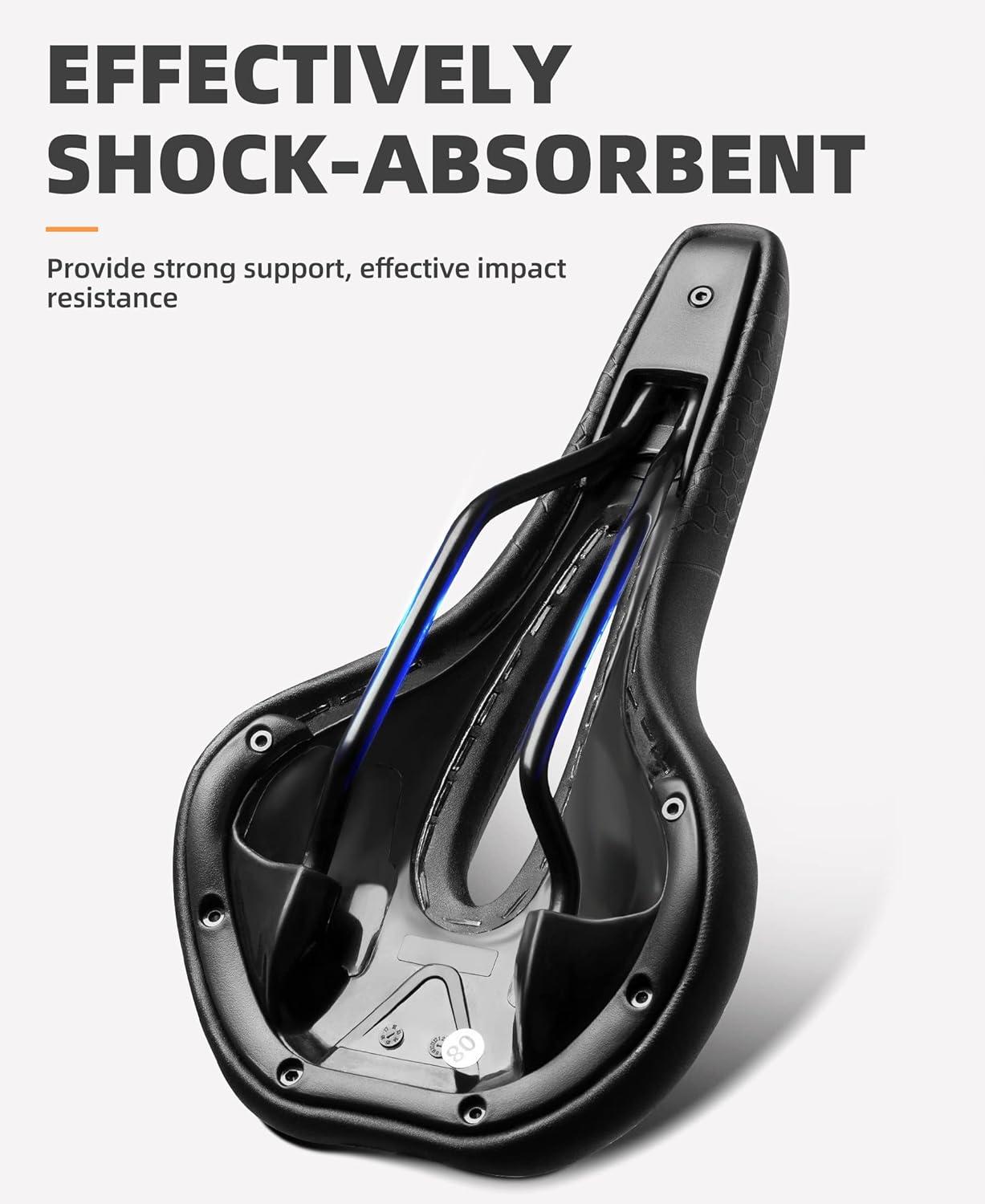 imageROCKBROS Bike Seat Memory Foam Bike Saddle Comfortable Waterproof for City MTB Racing BikesRacing