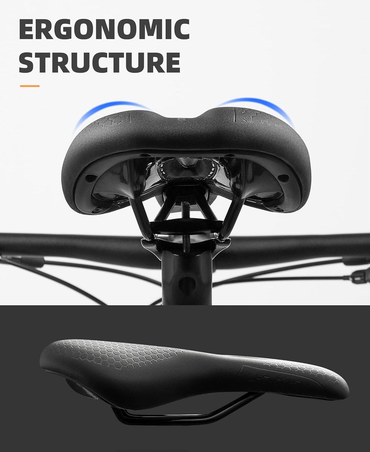 imageROCKBROS Bike Seat Memory Foam Bike Saddle Comfortable Waterproof for City MTB Racing BikesRacing