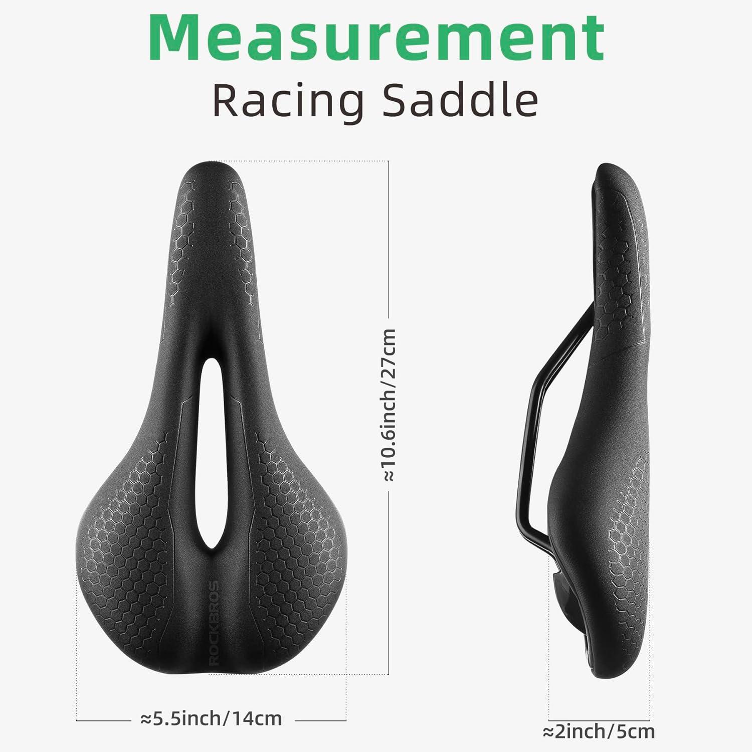 imageROCKBROS Bike Seat Memory Foam Bike Saddle Comfortable Waterproof for City MTB Racing BikesRacing