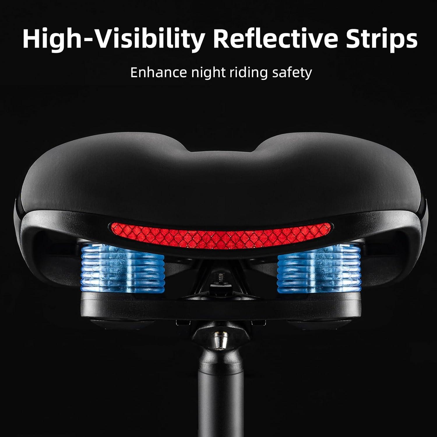 imageROCKBROS Bike Seat for Men Women Comfort Wide Gel Bike Seat ReplacementBreathable Waterproof Padded Bicycle Saddle Compatible with CruiserMountainFat BikesBlackFoam