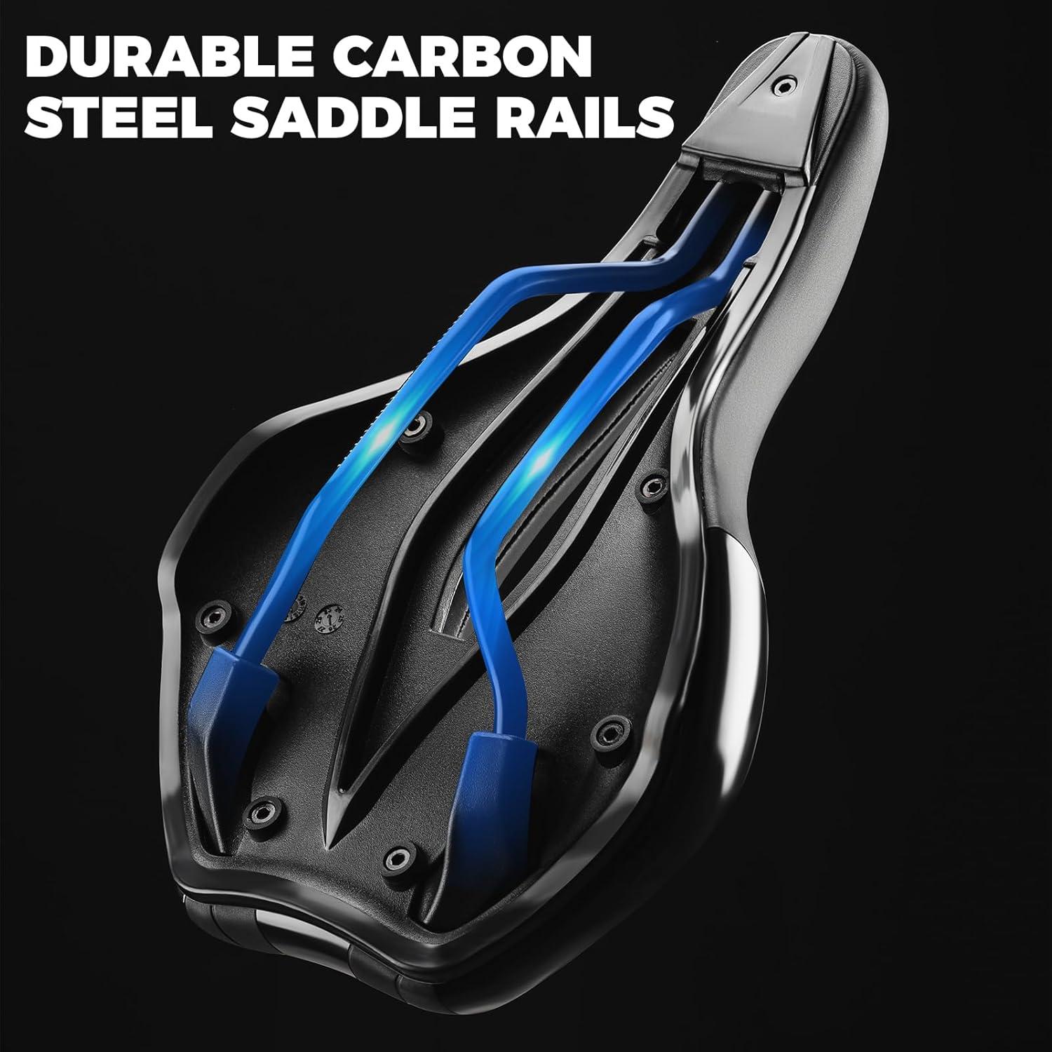 imageROCKBROS Comfort Bike Seat Wave Ergonomic Bicycle Saddle with HighDensity Foam Universal Replacement for MTB Road City Racing Cycling