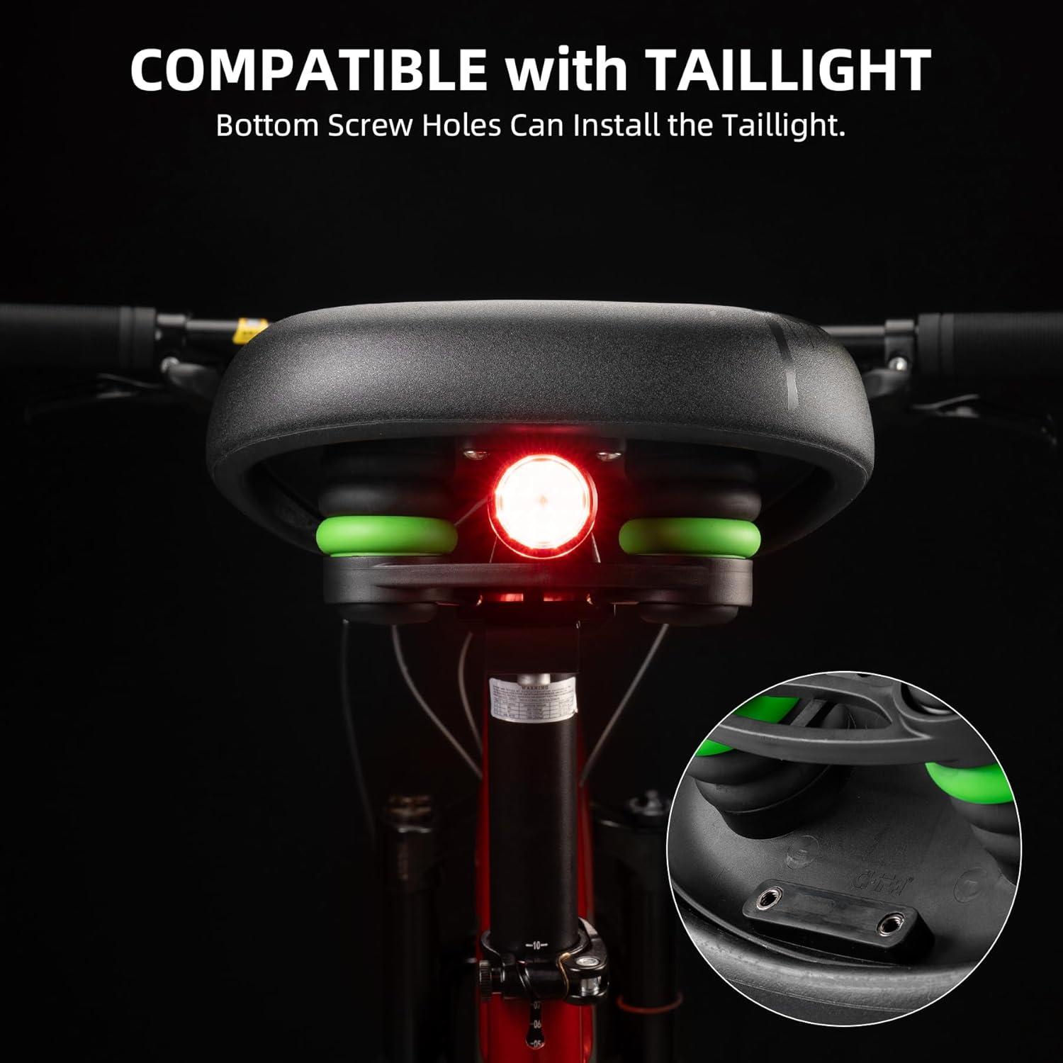 imageROCKBROS Comfortable Bike Seat Cushion Dual Shock Absorber Bike Saddle Waterproof Wide Soft Bicycle Seat for Mountain Road Bike Accessories for Men WomenStyle 1
