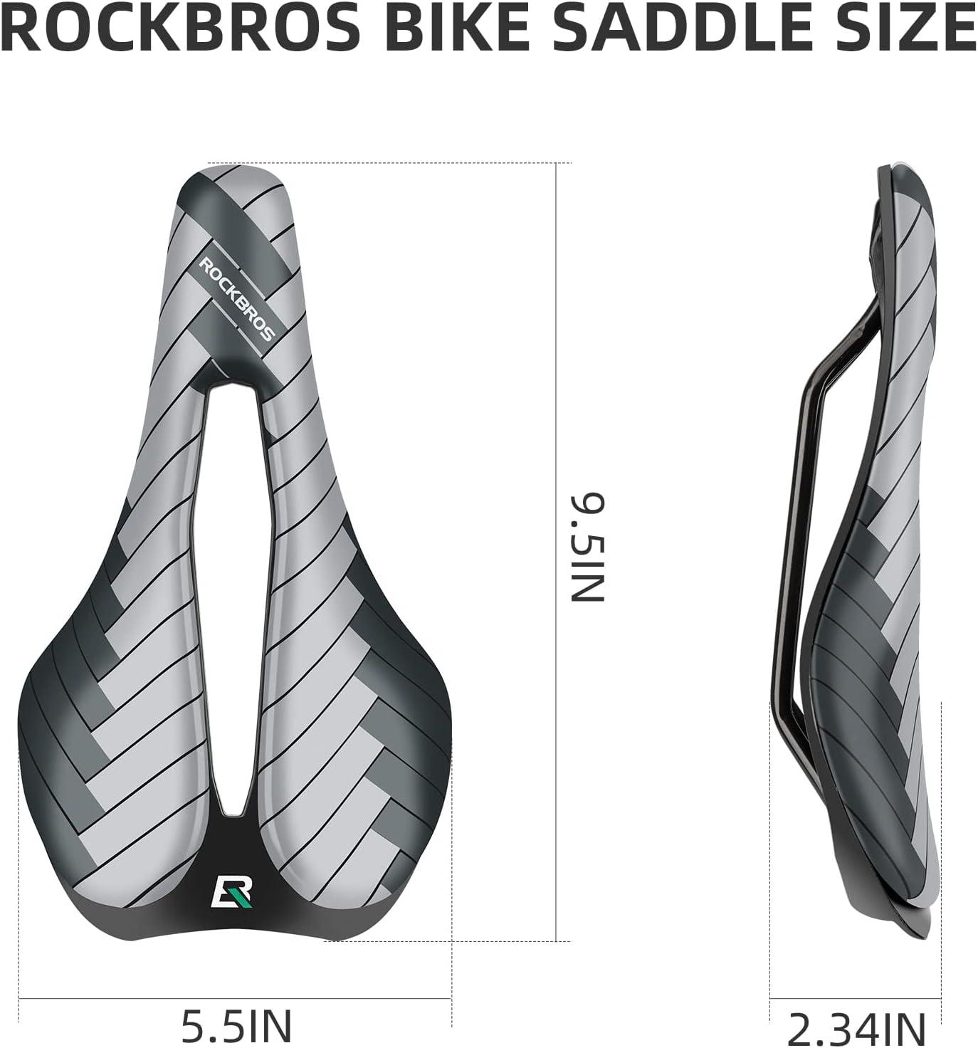 imageROCKBROS Mountain Bike Saddle MTB Saddle Bicycle Saddle Comfortable Memory TPU Cushion for Road MTB ebike Riding Specialized