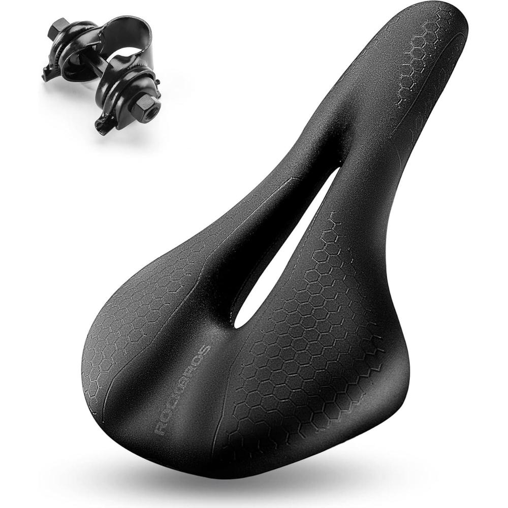 imageROCKBROS Bike Seat Memory Foam Bike Saddle Comfortable Waterproof for City MTB Racing BikesRacing