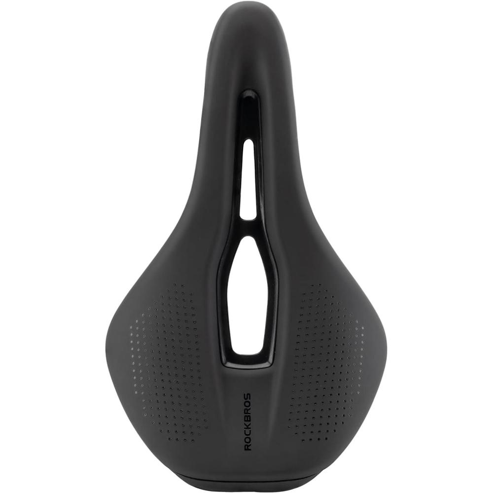 imageROCKBROS Bike Seat Road Bike Saddle for Men Women Lightweight Comfortable Bicycle Seat Accessories CRMO Shock Absorbing Cycling Seat for Road Mountain BikeBlackCRMO Steel