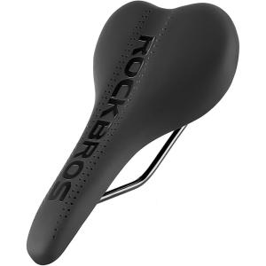 ROCKBROS Bike Seat Bicycle Seat Comfortable Gel Bicycle Saddle for Men and Women Waterproof Bike Saddle Exercise Bike Seat for BMX, MTB & Road Bike, black