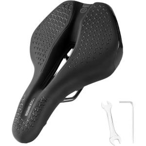 ROCKBROS Comfort Bike Seat, Wave Ergonomic Bicycle Saddle with High-Density Foam, Universal Replacement for MTB Road City Racing Cycling