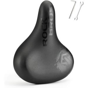 ROCKBROS Comfortable Bike Seat Cushion Dual Shock Absorber Bike Saddle Waterproof Wide Soft Bicycle Seat for Mountain Road Bike Accessories for Men Women(Style 1)