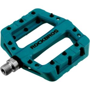 ROCKBROS MTB Pedals Mountain Bike Pedals Lightweight Nylon Fiber Bicycle Platform Pedals for BMX MTB 9/16″(Blue)