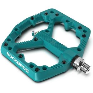 ROCKBROS Mountain Bike Pedals Flat MTB Pedals Nylon Fiber Bicycle Platform Pedals for Road Mountain BMX MTB Bikes(blue)