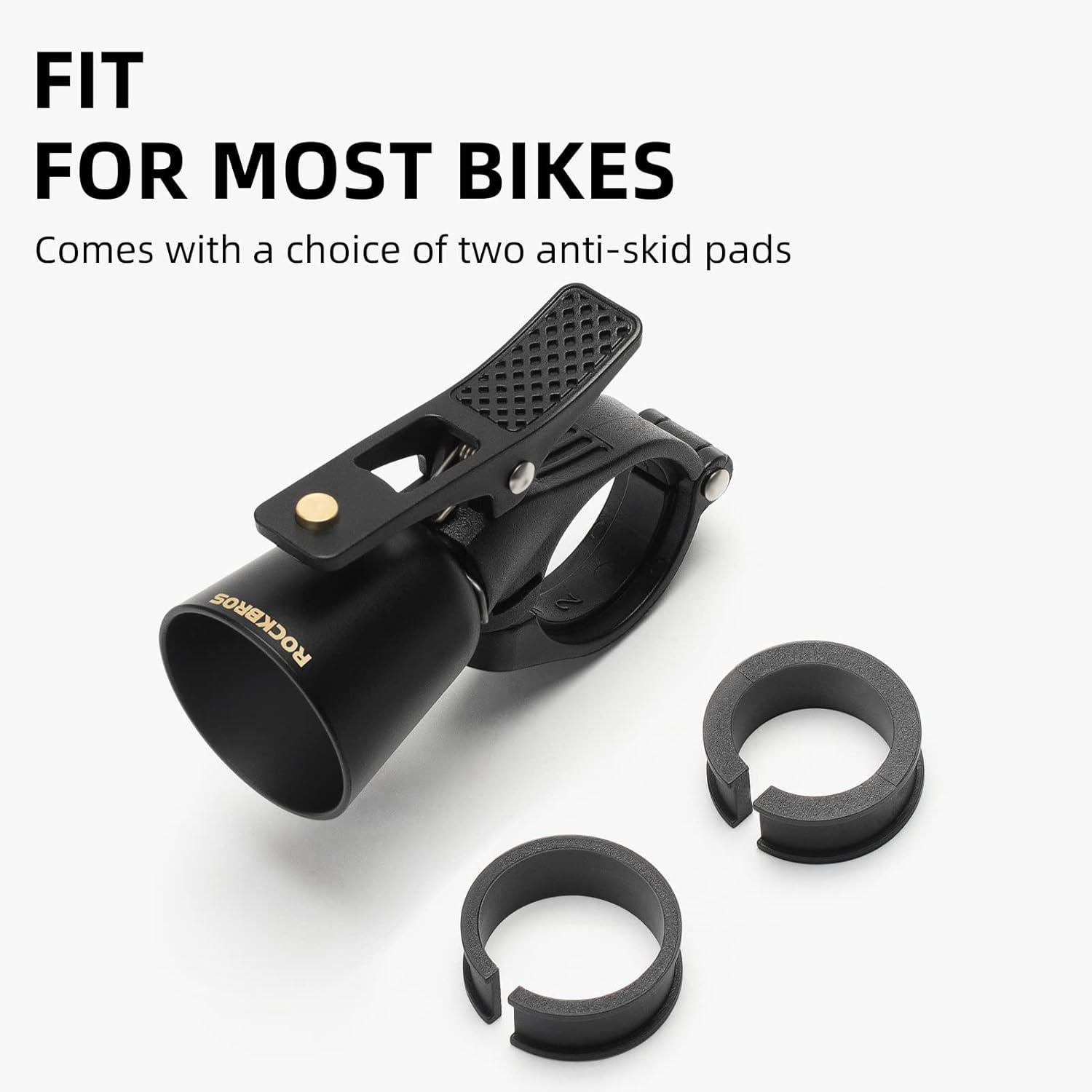 imageROCKBROS Bike Bell Classic Bicycle Bell Mountain Bike Bells for Adults with Loud Sound and Fit for 087125in222318mm Bicycle HandlebarsBlack