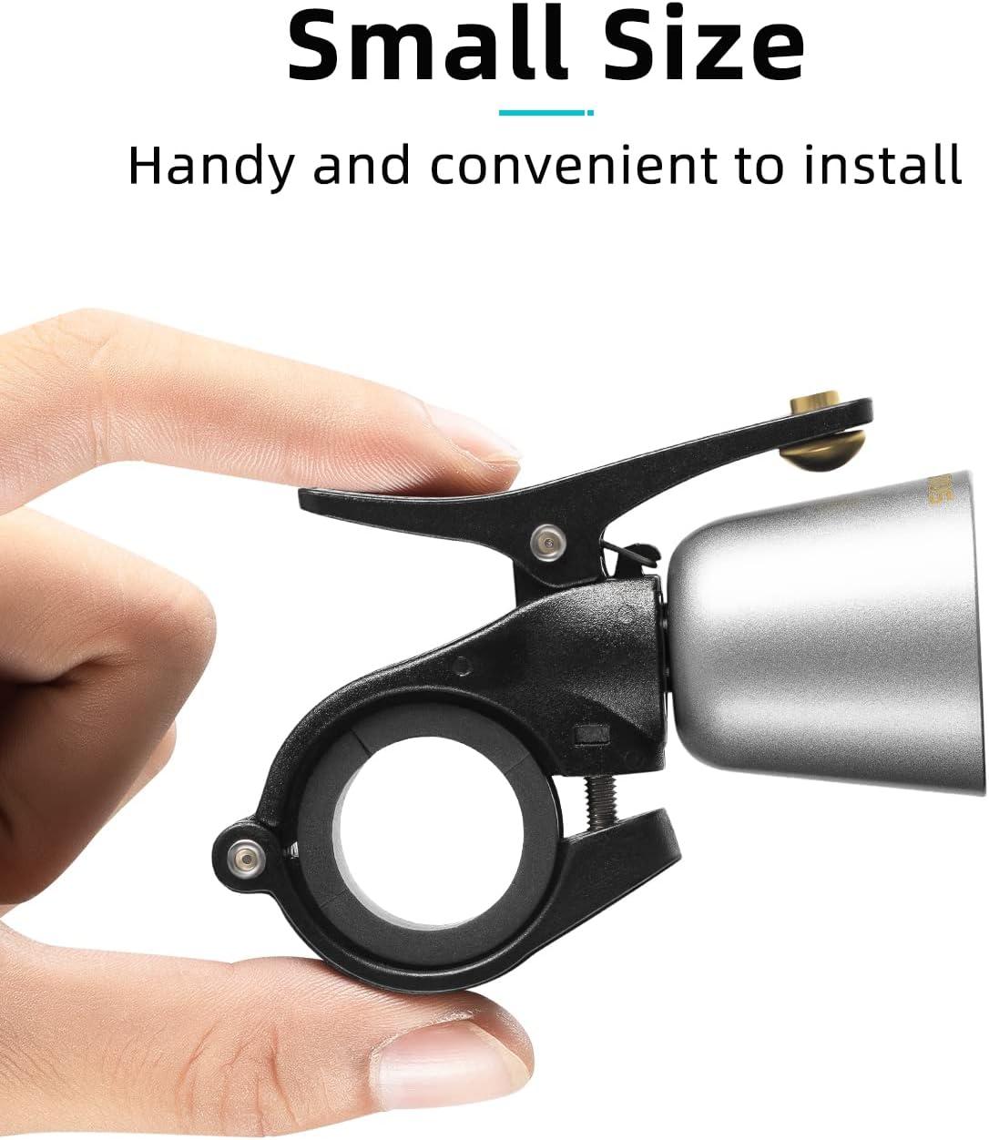 imageROCKBROS Bike Bell Classic Bicycle Bell Mountain Bike Bells for Adults with Loud Sound and Fit for 087125in222318mm Bicycle HandlebarsSilver