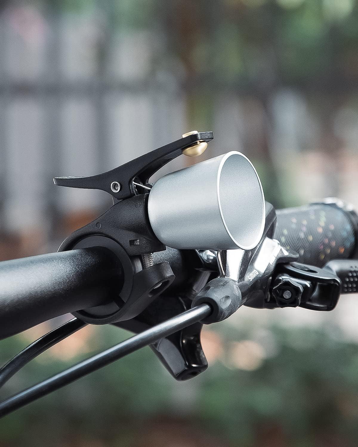 imageROCKBROS Bike Bell Classic Bicycle Bell Mountain Bike Bells for Adults with Loud Sound and Fit for 087125in222318mm Bicycle HandlebarsSilver