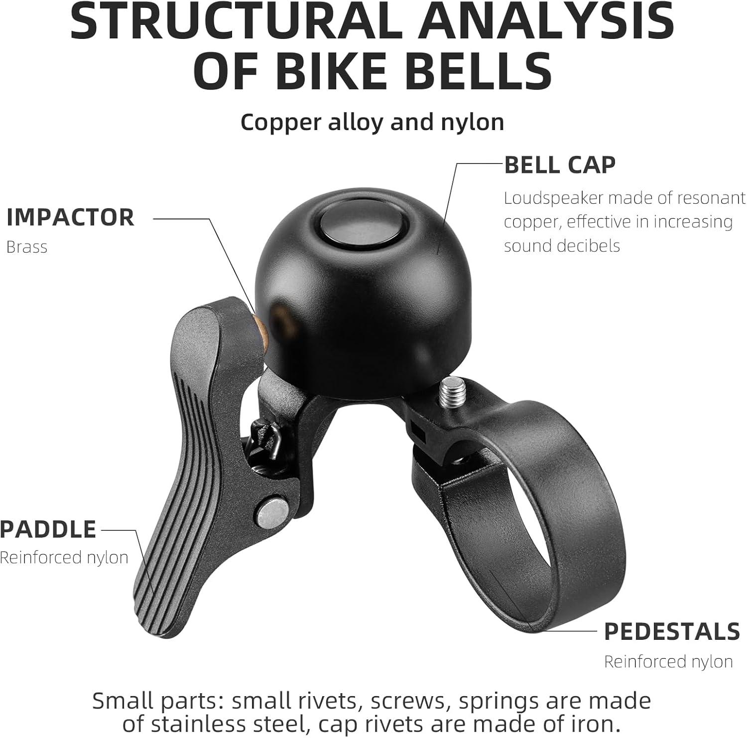 imageROCKBROS Bike Bell Classic Bicycle Bell Road Bike Bells for Adults with Loud Sound and Fit for 106118in2730mm Bicycle HandlebarsRight