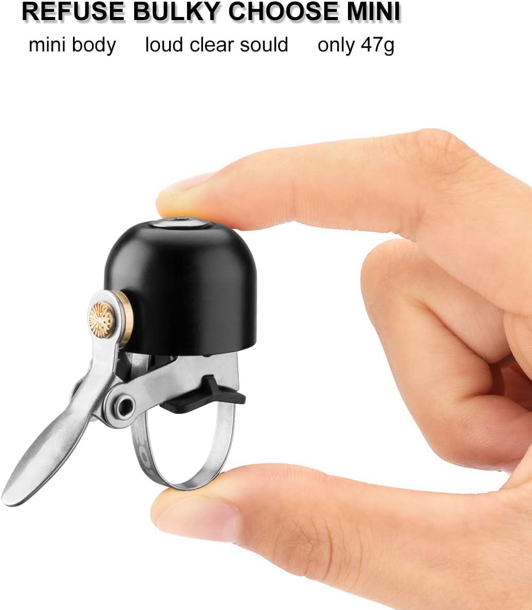 imageROCKBROS Bike Bell Classic Bicycle Bell for Bike Ring Bell with Loud Sound Bells for Road Mountain Bike Handlebars AdultsBlack 1