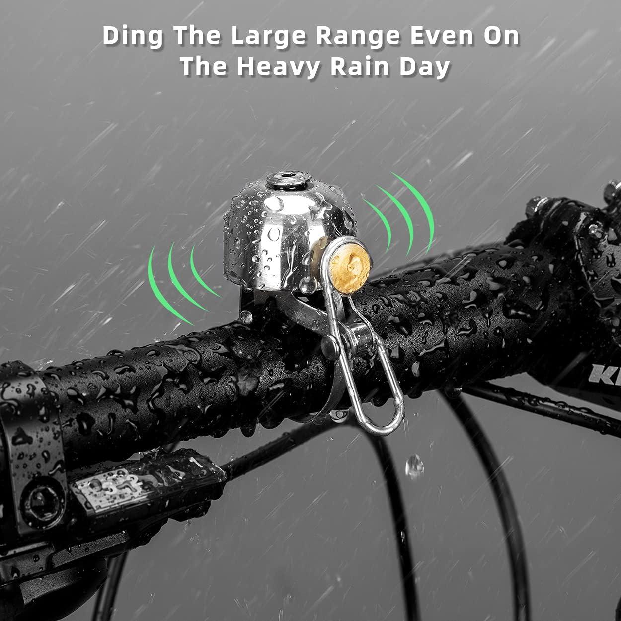 imageROCKBROS Bike Bell Classic Bicycle Bell for Bike Ring Bell with Loud Sound Bells for Road Mountain Bike Handlebars AdultsBright Silver