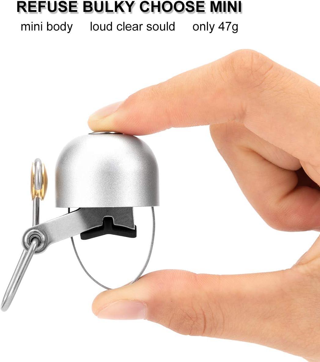 imageROCKBROS Bike Bell Classic Bicycle Bell for Bike Ring Bell with Loud Sound Bells for Road Mountain Bike Handlebars AdultsSilver