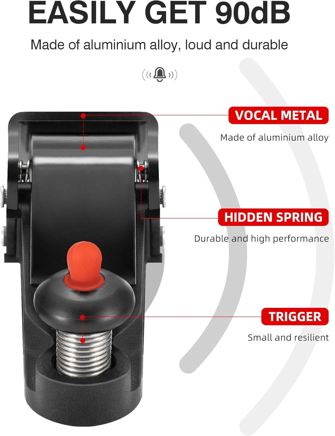 imageROCKBROS Bike Bells Hidden MTB Bells Bicycle Bells for 222mm Handlebars More Than 100dB Clear amp Long Sound Ringer Mountain Bike Scooter Youth BikeBlack2 Pack