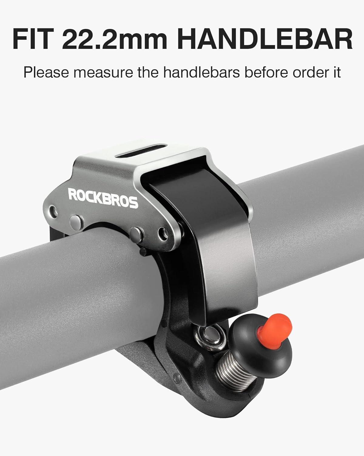 imageROCKBROS Bike Bells Hidden MTB Bells Bicycle Bells for 222mm Handlebars More Than 100dB Clear amp Long Sound Ringer Mountain Bike Scooter Youth BikeGray1