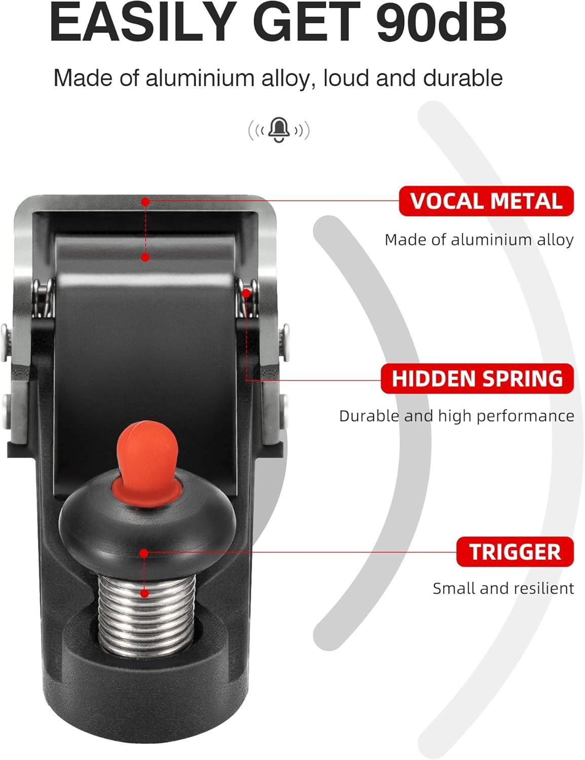 imageROCKBROS Bike Bells Hidden MTB Bells Bicycle Bells for 222mm Handlebars More Than 100dB Clear amp Long Sound Ringer Mountain Bike Scooter Youth BikeGray1