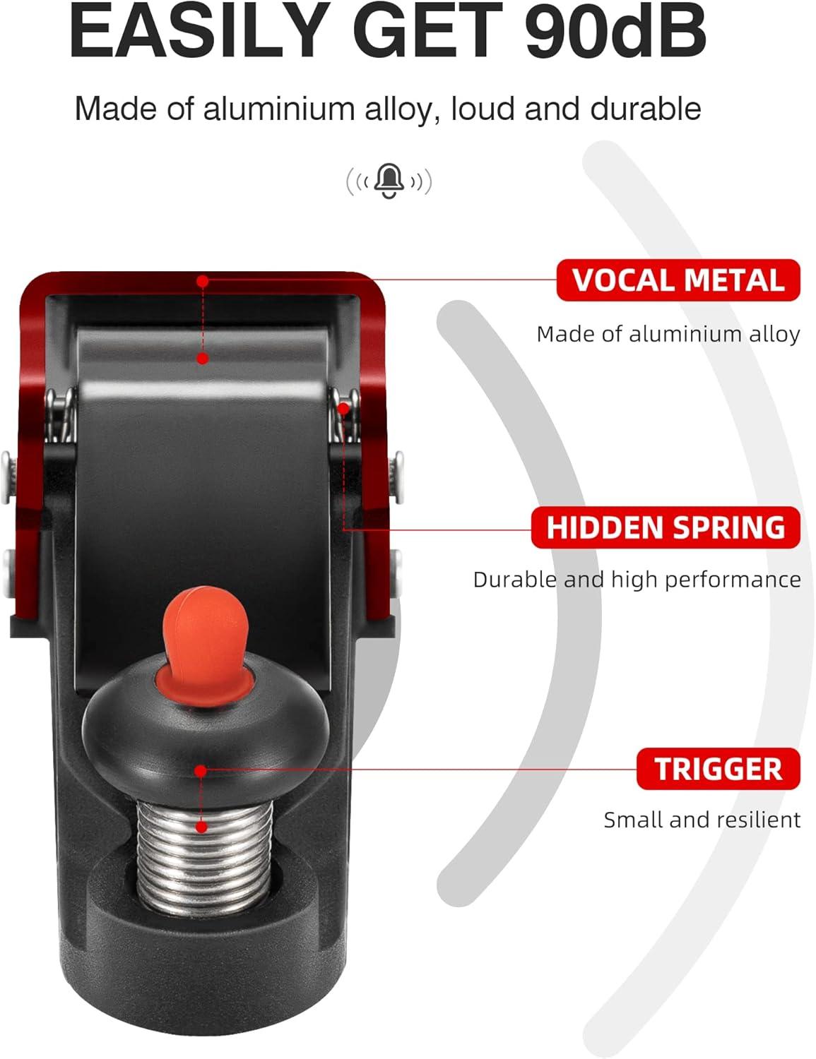 imageROCKBROS Bike Bells Hidden MTB Bells Bicycle Bells for 222mm Handlebars More Than 100dB Clear amp Long Sound Ringer Mountain Bike Scooter Youth BikeRedcolor2 Pack